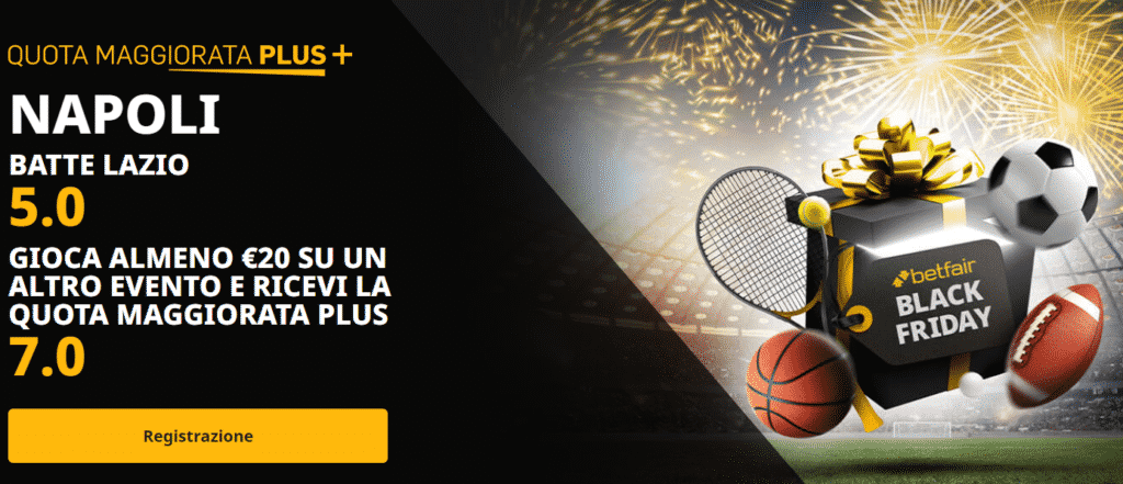 napoli lazio quota maggiorata